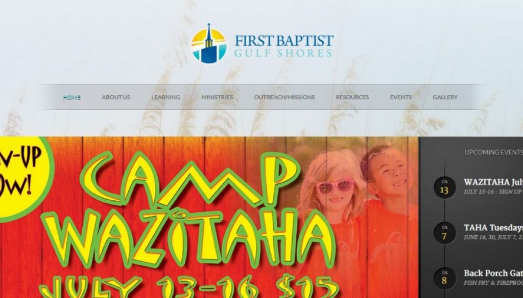 church websites